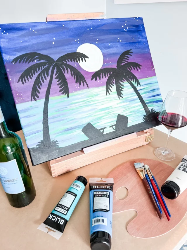 How to Host a Paint and Sip at Home - Wine Travelista